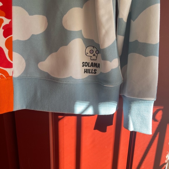 NWT Solana Hills Oversized colorful 100% cotton heavy duty hoodie. Unisex - Picture 3 of 9